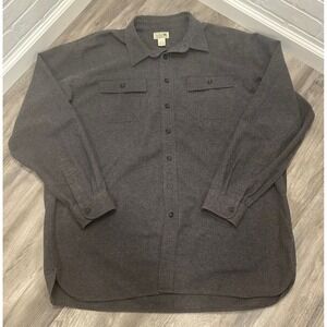 Men's Classic LL Bean Chamois Flannel Shirt  XXL Tall  Traditional Fit  Gray